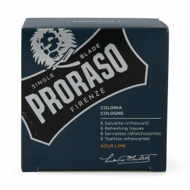 Proraso Cologne Azur & Lime Refreshing Tissues 6 Pieces