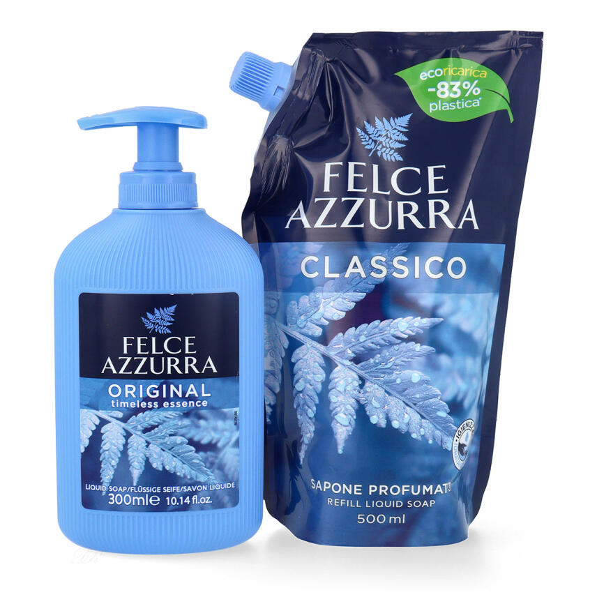 Paglieri Felce Azzurra Classico Fl&uuml;ssigseife Spender 300 ml &amp; 500 ml Refill