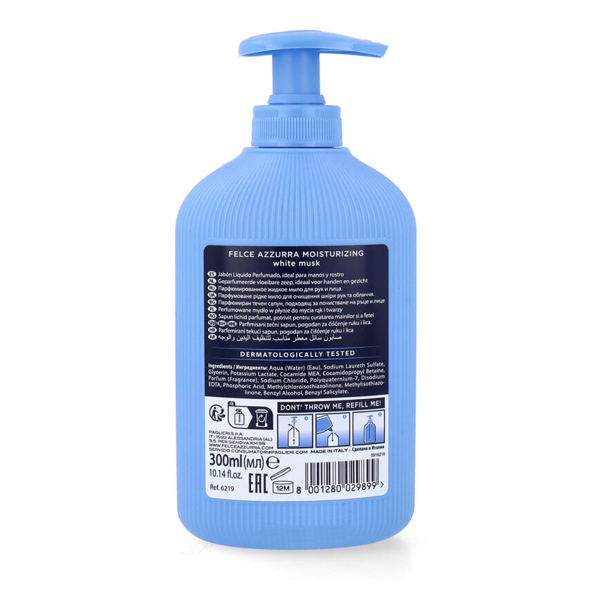 Paglieri Felce Azzurra Muschio Bianco Fl&uuml;ssigseife Spender 300 ml