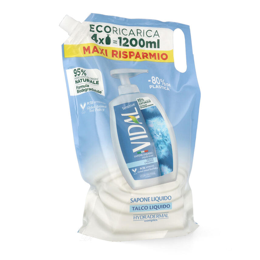 VIDAL Fl&uuml;ssigseife Sensitive talco liquido 1200ml refill