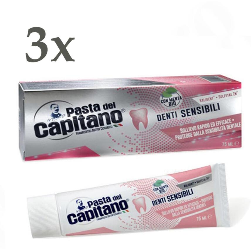 Pasta del Capitano Zahnpasta Sensitive 3 x 75 ml
