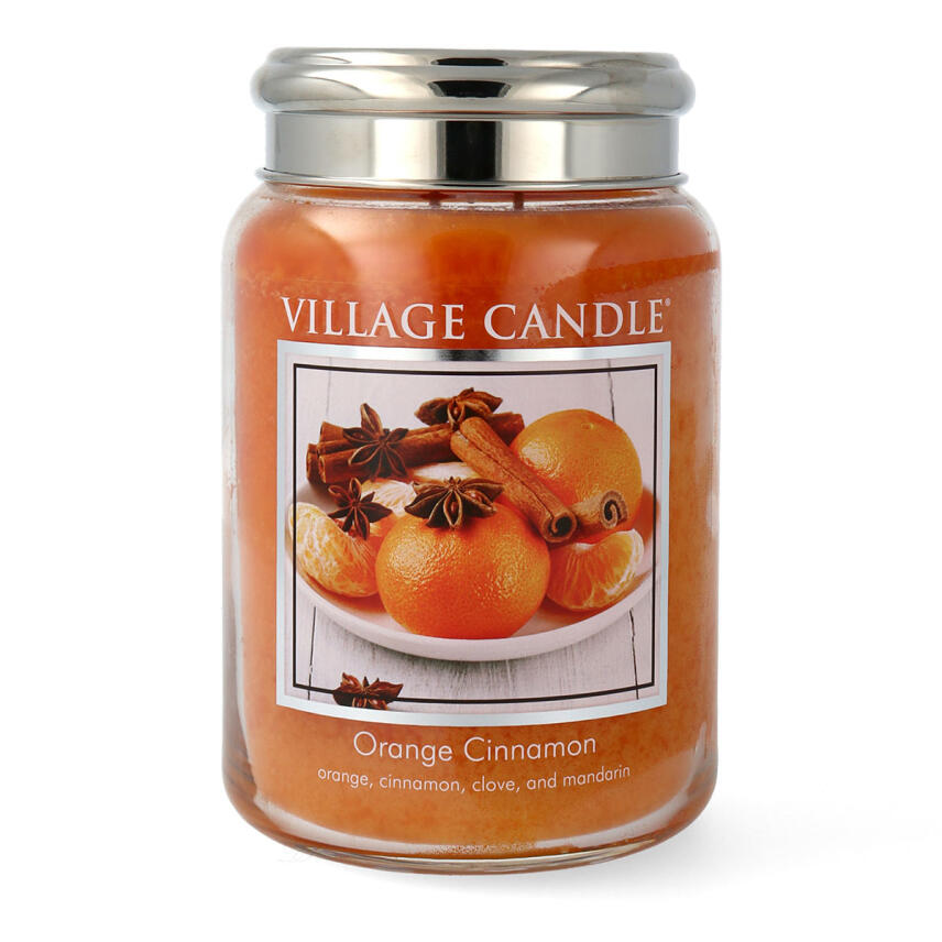 Village Candle Orange Cinnamon Duftkerze Gro&szlig;es Glas 602 g