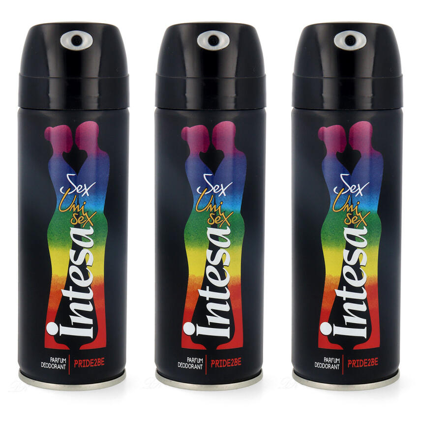 intesa unisex Pride2be Parfum Deodorant 3x 125 ml