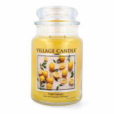 Village Candle Fresh Lemon Duftkerze Gro&szlig;es Glas 602 g