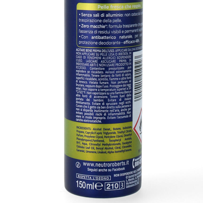 Neutro Roberts uomo fresco essenza agrumata deo 150ml - ohne Aluminiumsalze