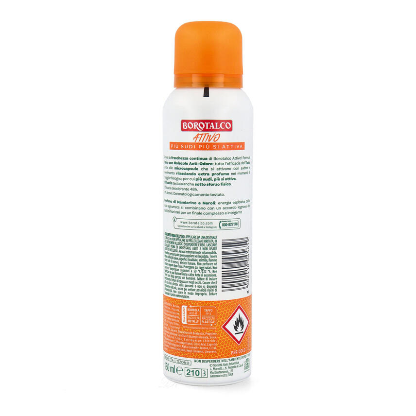 Borotalco Active Deo Mandarine &amp; Neroli Odor Converter 150ml ohne Alkohol