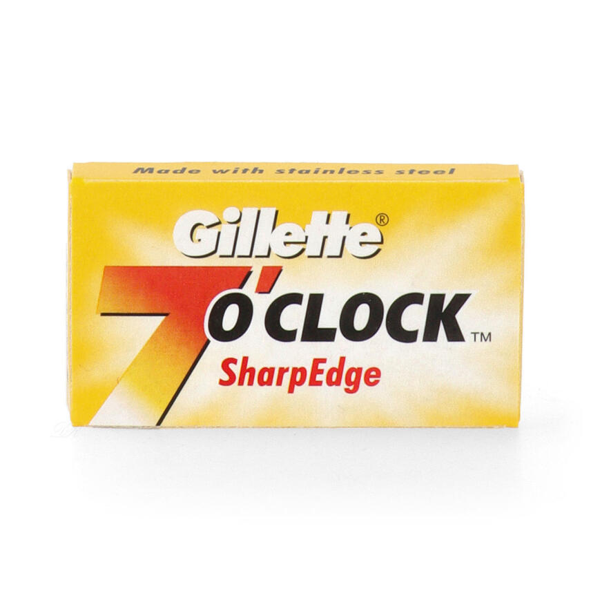 Gillette 7 OCLOCK Sharp yellow Double Edge Rasierklingen 20x5 = 100 Klingen