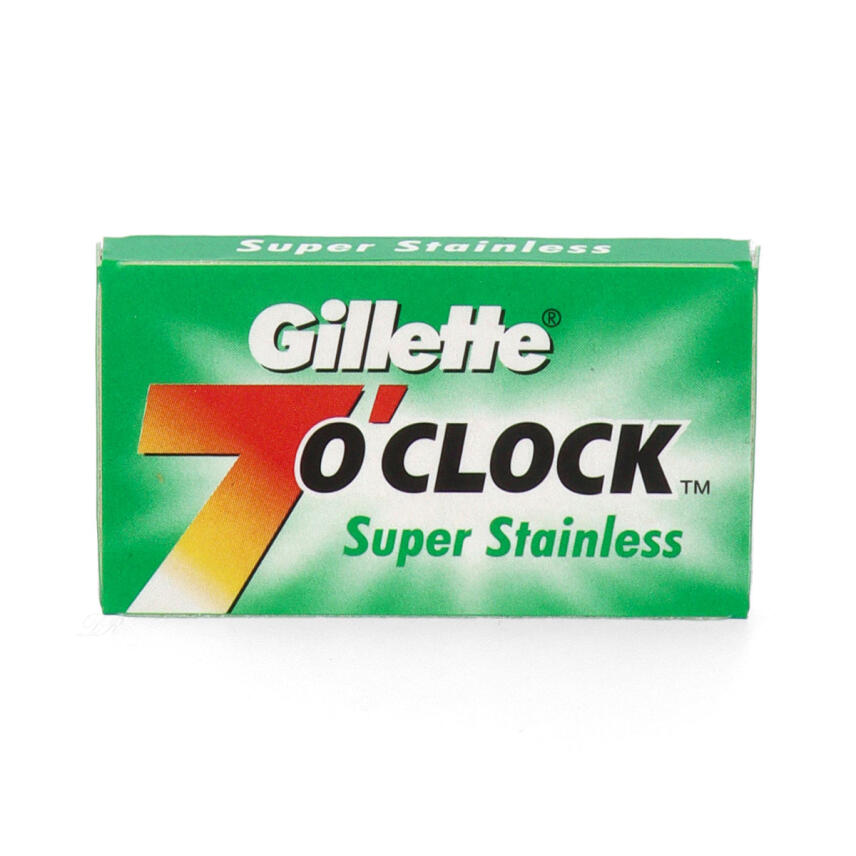 Gillette 7 OCLOCK Super Stainless Double Edge Rasierklingen 20x5= 100 Klingen