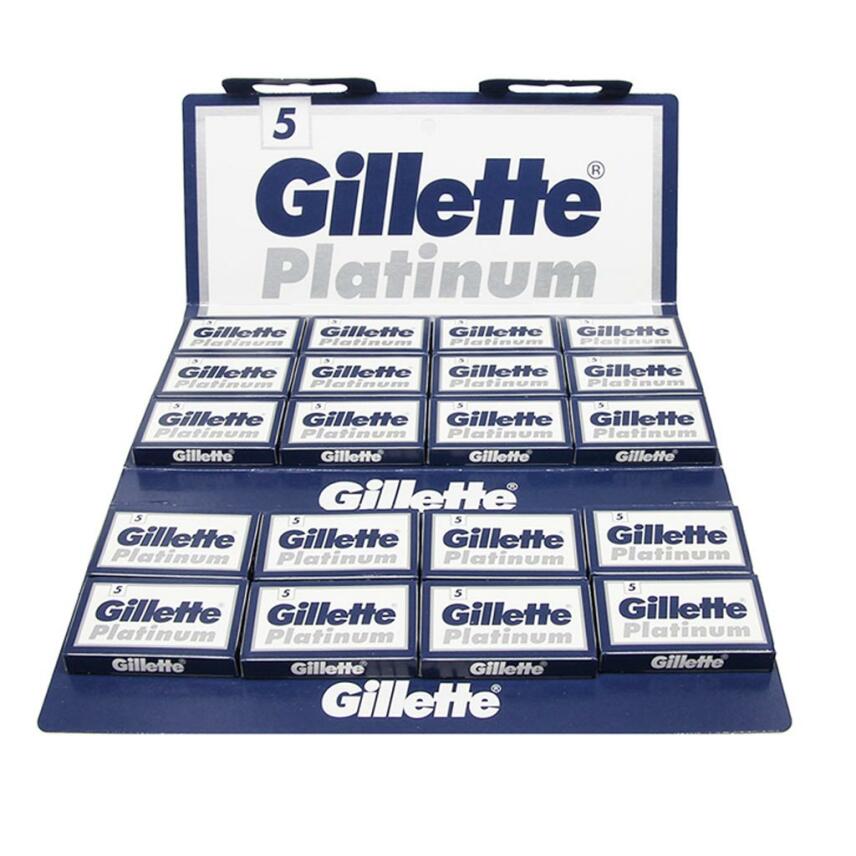 Gillette Platinum 5 Rasierklingen Double Edge 20x5 = 100 Klingen