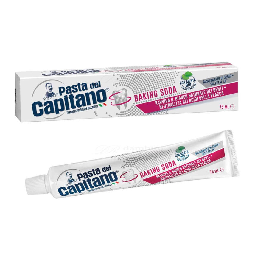 Pasta del Capitano Baking Soda Zahnpasta mit Bio Minze 3 x 75 ml