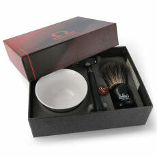 Omega Shaving Set Shaving Brush + Razor + Shaving Bowl