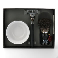 Omega Rasierset mit Rasierpinsel, Rasierer &amp; Rasierschale