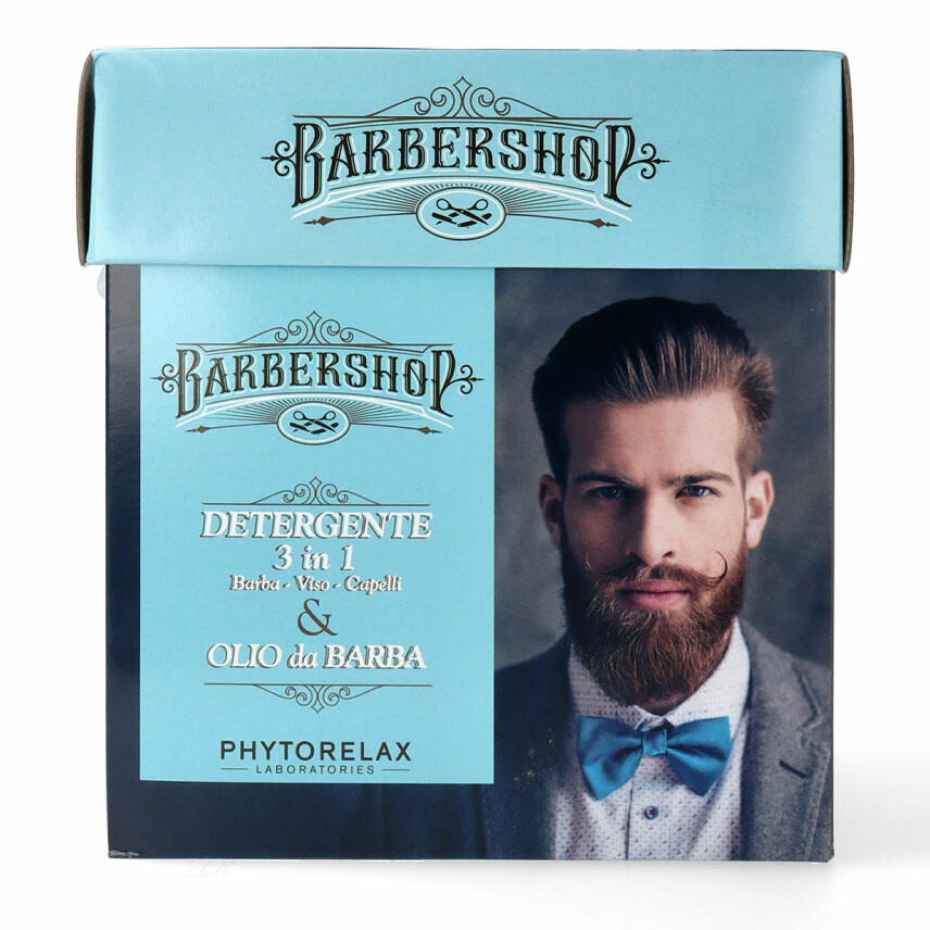 Phytorelax Men Barbershop Geschenkset Bart&ouml;l + Gesichtsreiniger