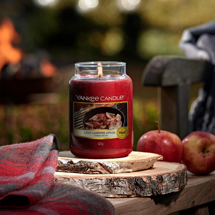 Yankee Candle Crisp Campfire Apples Duftkerze Gro&szlig;es Glas 623 g