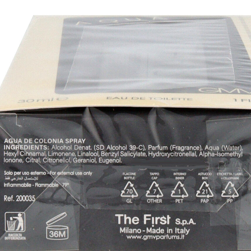 Gian Marco Venturi Aqua Eau de Toilette f&uuml;r Herren 30 ml