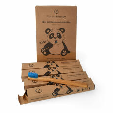 Planet Bamboo Toothbrush Kids Set of 4 made of Bamboo...