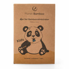 Planet Bamboo Zahnb&uuml;rste Kids 4er Set aus Bambus...