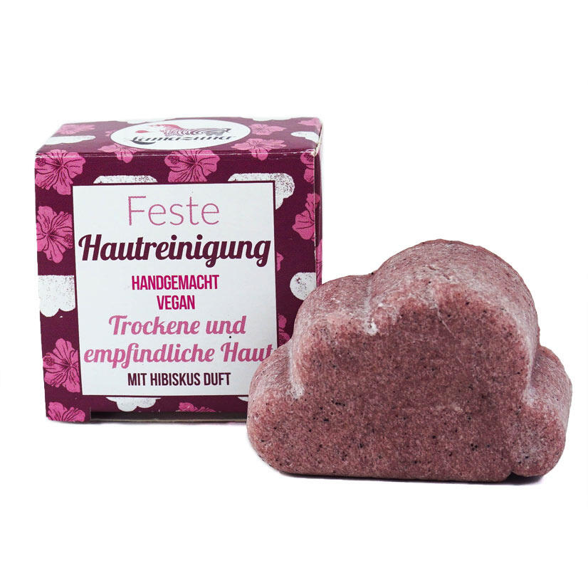 Lamazuna Feste Hautreinigung trockene &amp; empfindliche Haut Hibiskus Duft Vegan 25 g