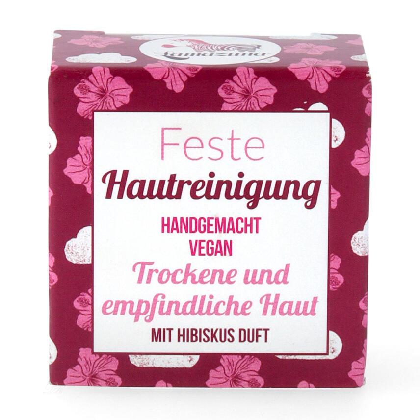 Lamazuna Feste Hautreinigung trockene &amp; empfindliche Haut Hibiskus Duft Vegan 25 g