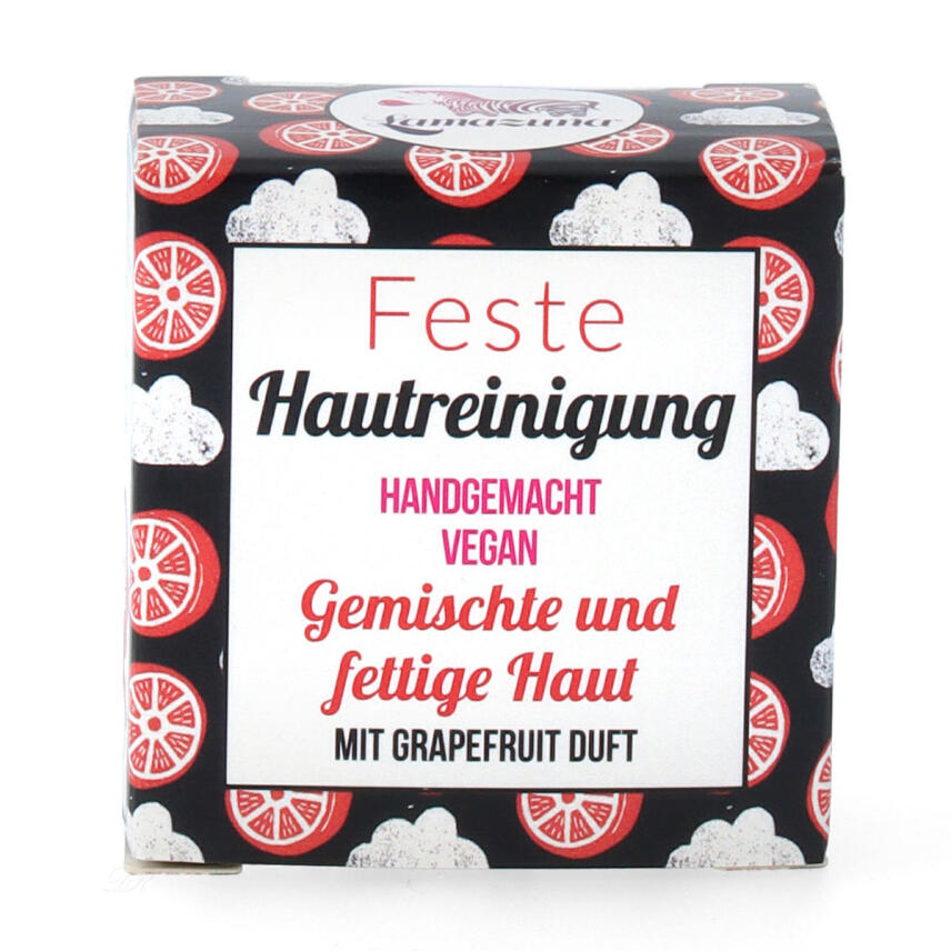 Lamazuna Feste Hautreinigung gemischte &amp; fettige Haut Grapefruit Duft Vegan 25 g
