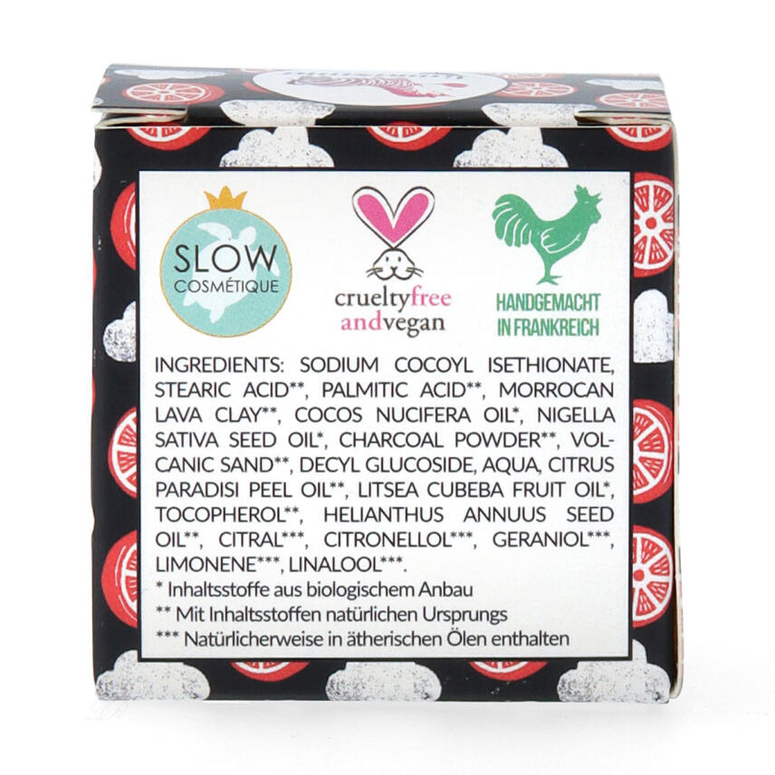 Lamazuna Feste Hautreinigung gemischte &amp; fettige Haut Grapefruit Duft Vegan 25 g