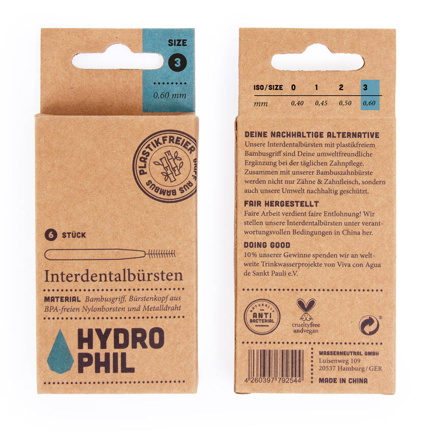 HYDROPHIL Interdentalb&uuml;rsten 6 St. 0,60 mm