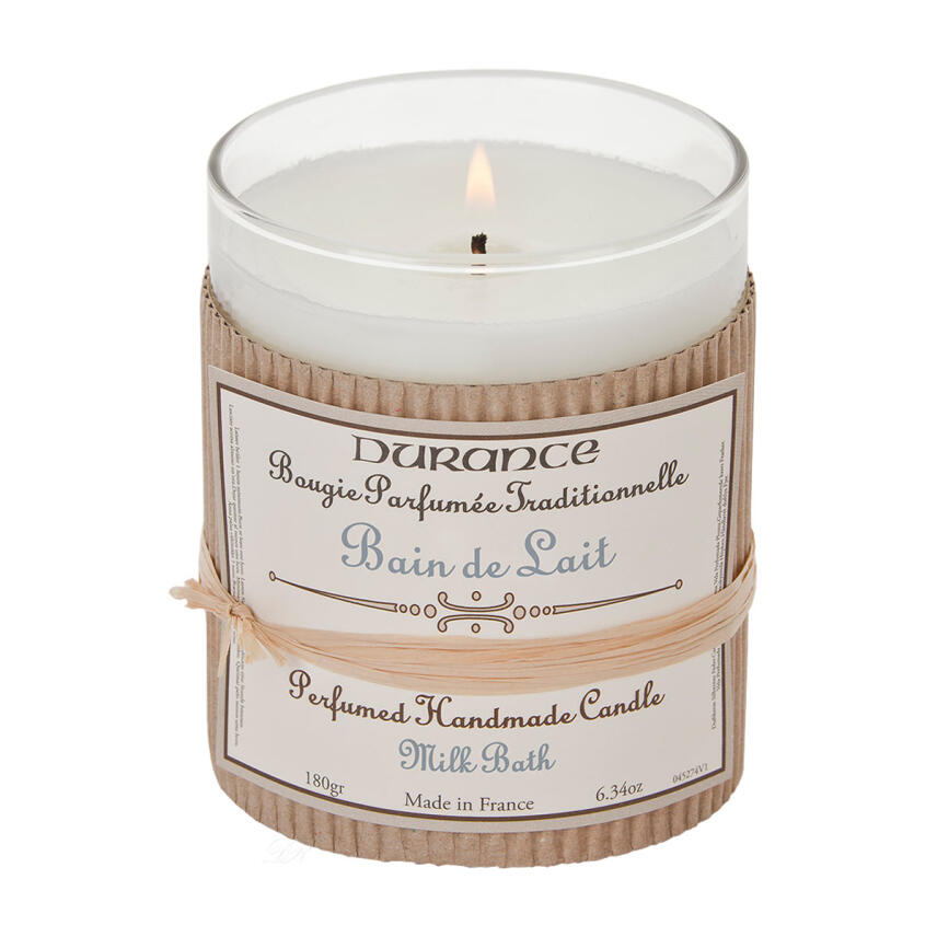 Durance Bain de Lait Handgefertigte Duftkerze Verw&ouml;hnendes Milchbad 180 g