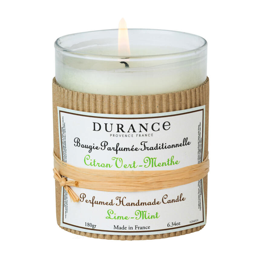 Durance Citron Vert Menthe Handgefertigte Duftkerze Gr&uuml;ne Zitrone Minze 180 g