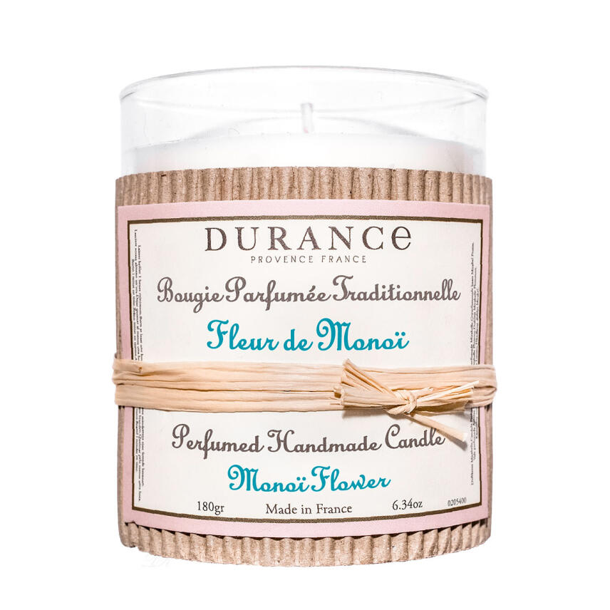Durance Fleur de Monoi Handgefertigte Duftkerze Monoi Bl&uuml;te 180 g
