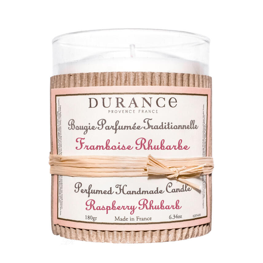 Durance Framboise Rhubarbe Handgefertigte Duftkerze Himbeer Rhabarber 180 g