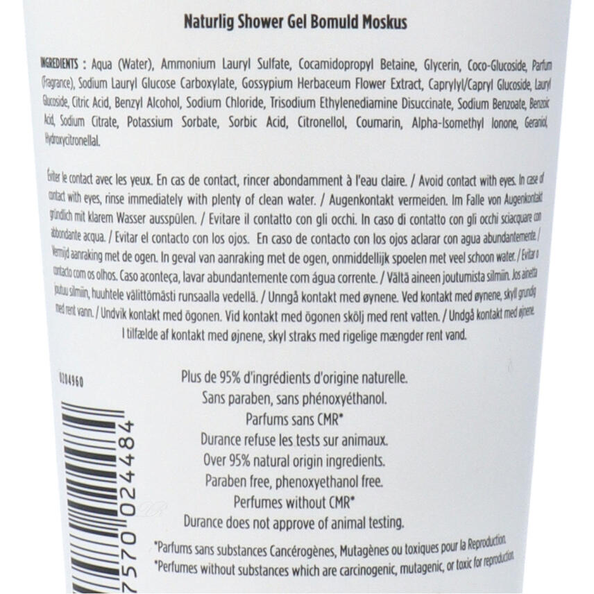 Durance Coton Musc Duschgel Baumwoll Moschus 200 ml