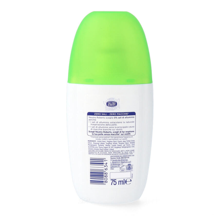 NEUTRO ROBERTS fresco deo gr&uuml;ner Tee &amp; Lime 75 ml - ohne Treibgas
