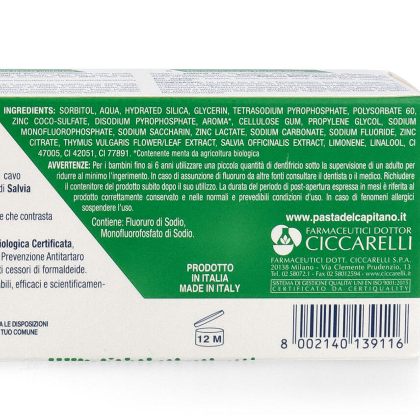 Pasta del Capitano Prevenzione Antitartaro Zahnpasta 100 ml