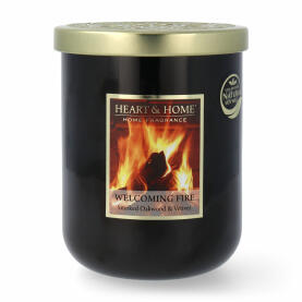 Heart & Home Welcoming Fire Duftkerze Großes Glas 340 g