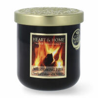 Heart & Home Welcoming Fire Duftkerze Kleines Glas 115 g