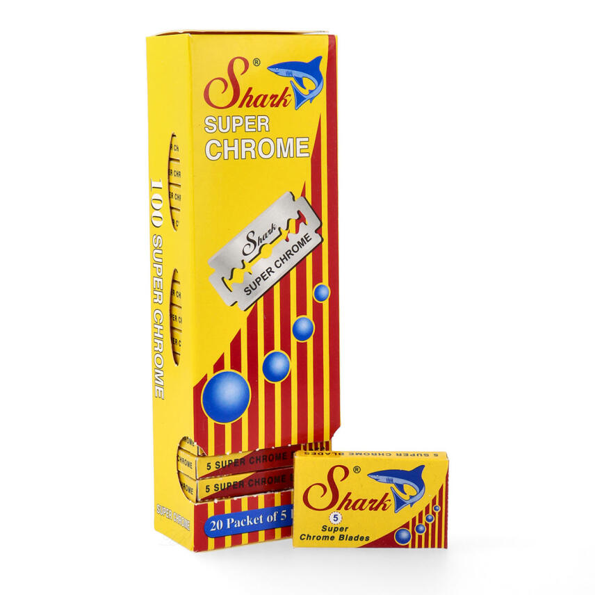 Shark Super Chrome Blades Double Edge Rasierklingen 100 St&uuml;ck