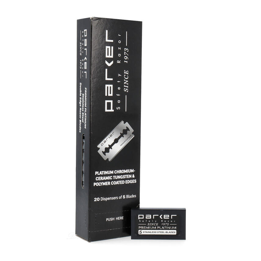 Parker Premium Platinum Double Edge Rasierklingen 100 St&uuml;ck