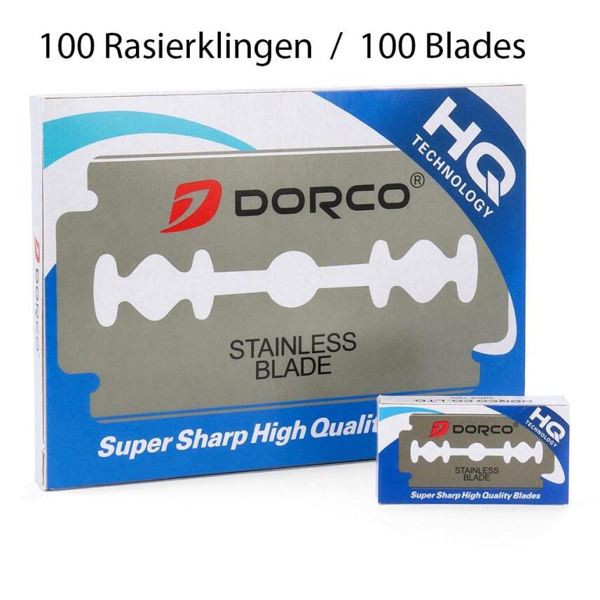 Dorco Stainless Blade Super Sharp Double Edge Rasierklingen 100 St&uuml;ck