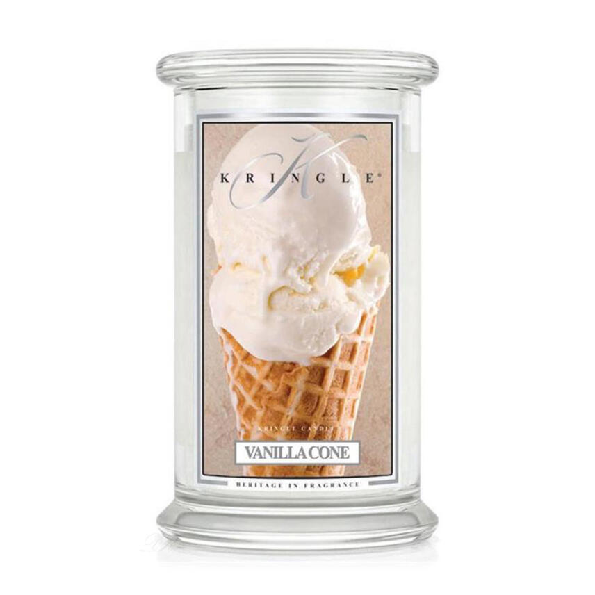 Kringle Candle Vanilla Cone Gro&szlig;es Glas Duftkerze 624 g