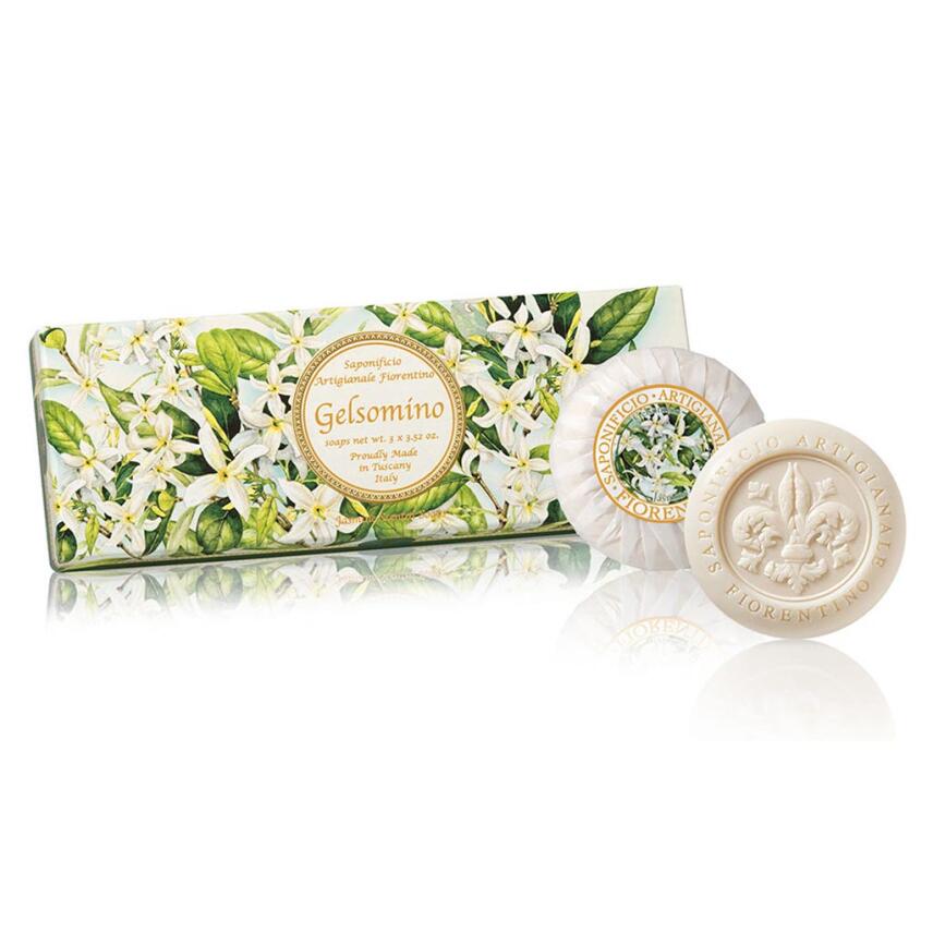 Saponificio Artigianale Fiorentino Jasmin Seife Geschenkbox 3x 100 g
