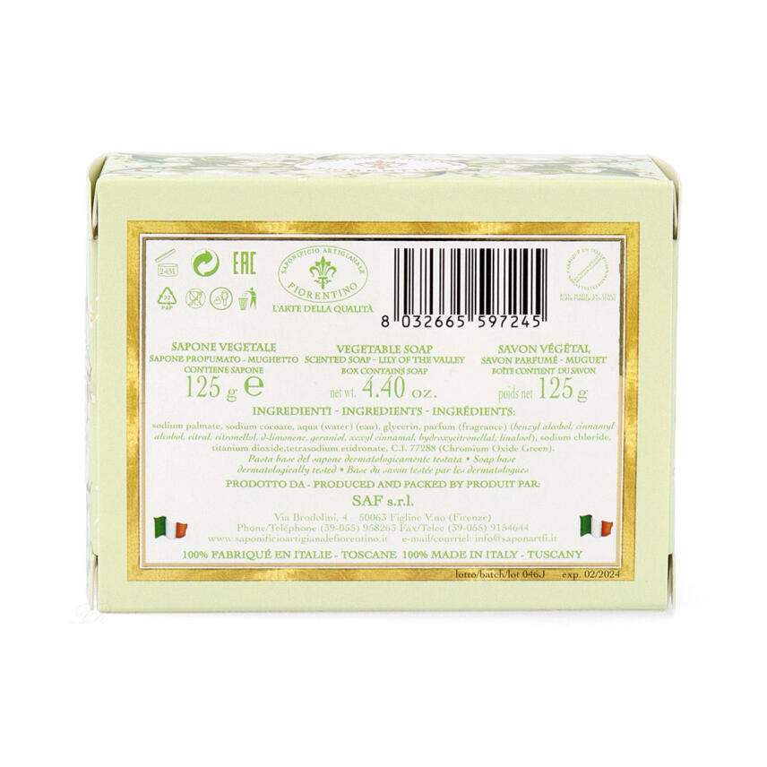 Saponificio Artigianale Fiorentino Botticelli Mughetto - Maigl&ouml;ckchen Seife 125 g