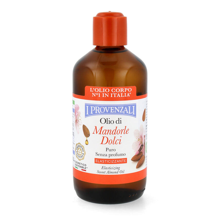 I Provenzali Geschenkset mit S&uuml;&szlig;mandel&ouml;l 250 ml, Seife 250 g &amp; Pochette