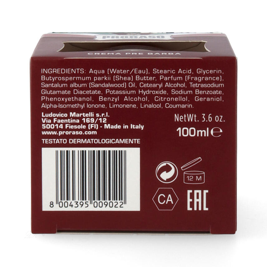 Proraso Crema Pre Barba Barbe Dure f&uuml;r starkes Barthaar 100 ml