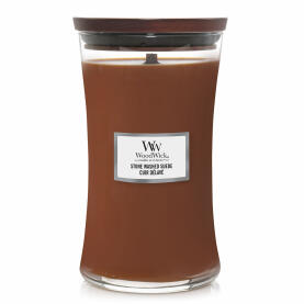 WoodWick Stone Washed Suede Large Jar Scented Candle 610...