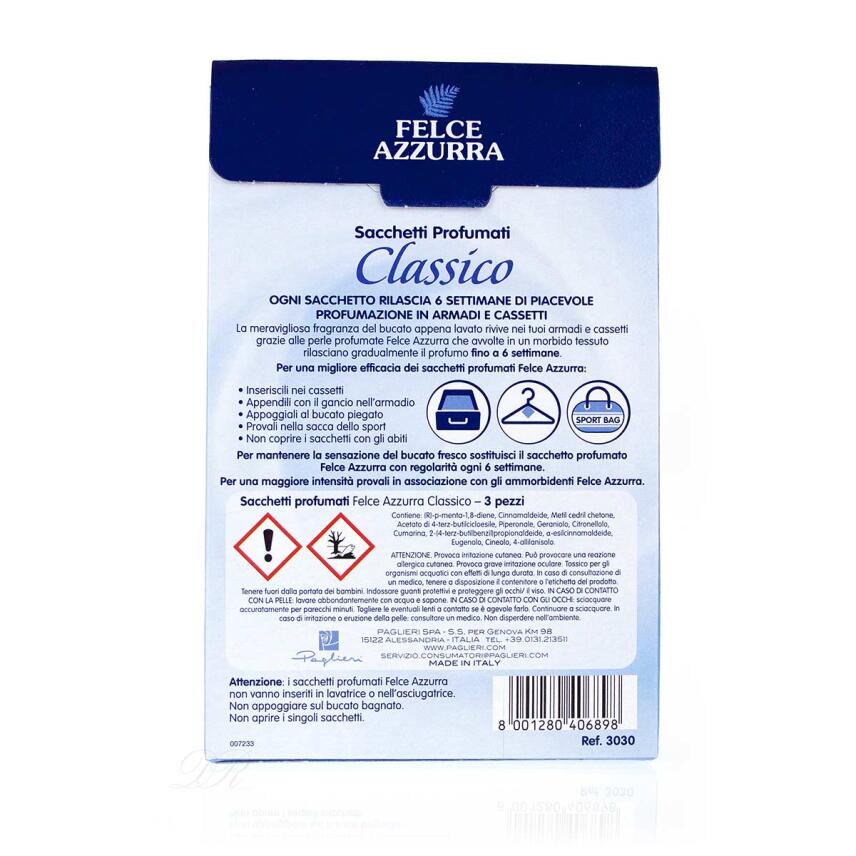 PAGLIERI Felce Azzurra Duftkissen Set classic + Lavendel + Rose