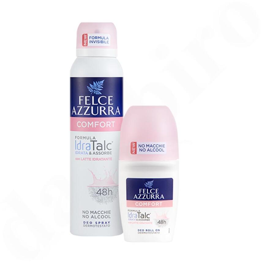 PAGLIERI Felce Azzurra idra Talc Comfort Set Deo + Roll on