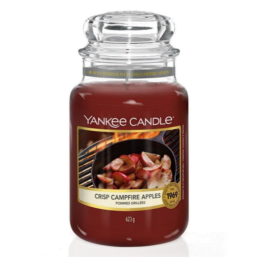 Yankee Candle Duftkerze Gro&szlig;es Glas 623 g Crisp Campfire Apples