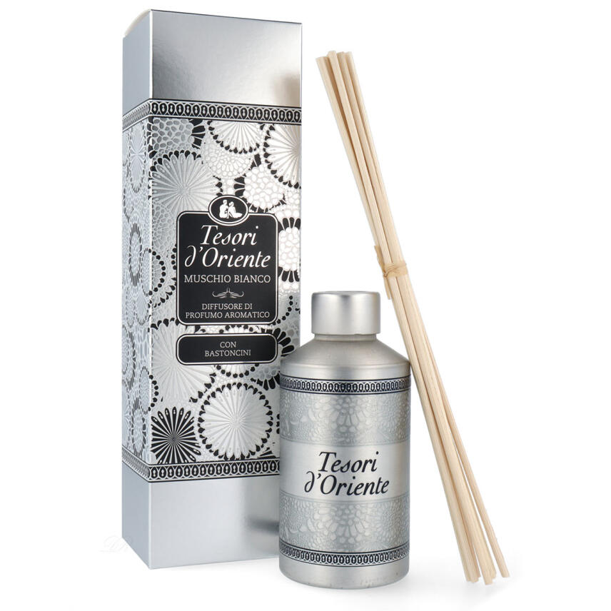 Tesori dOriente Raumdiffusor Set mit Muschio Bianco, Ayurveda &amp; Hammam