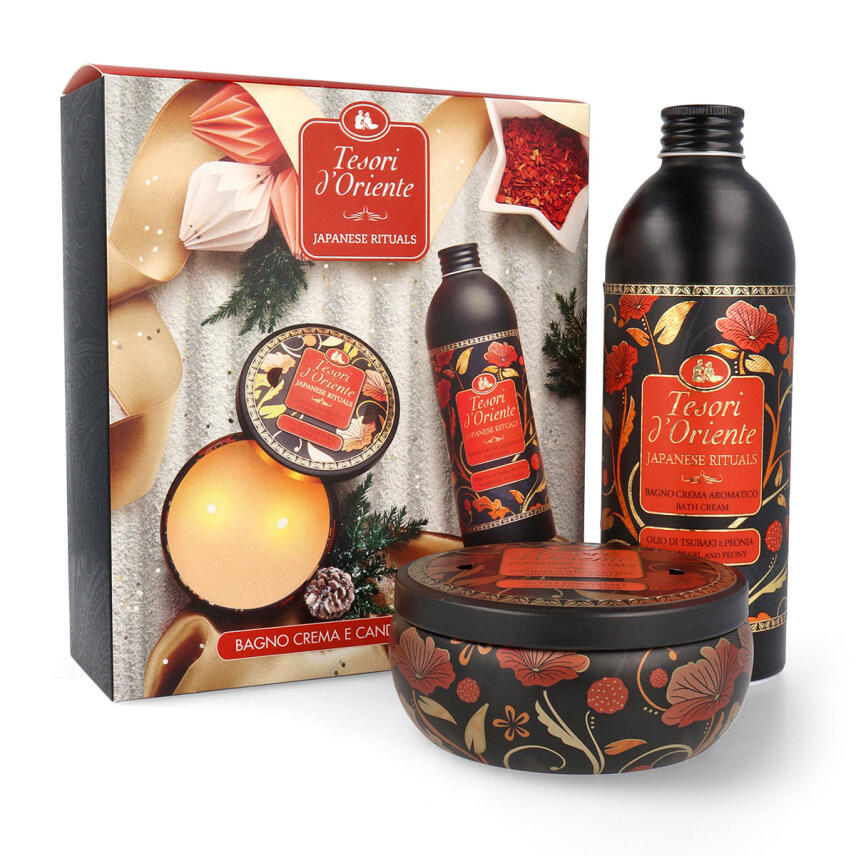 Tesori dOriente Japanese Rituals Set Badecreme 500 ml &amp; Duftkerze 200 g