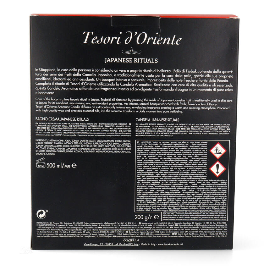 Tesori dOriente Japanese Rituals Set Badecreme 500 ml &amp; Duftkerze 200 g
